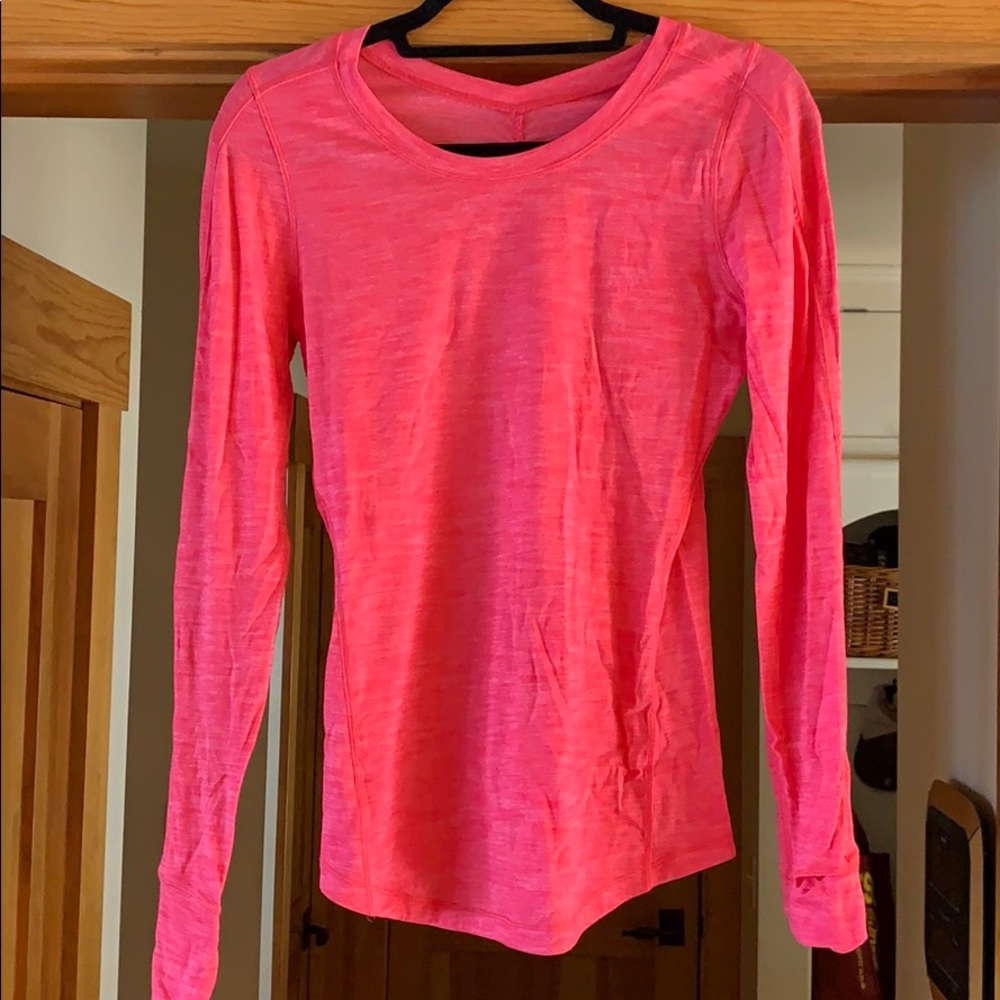 lululemon long sleeve hot pink/coral